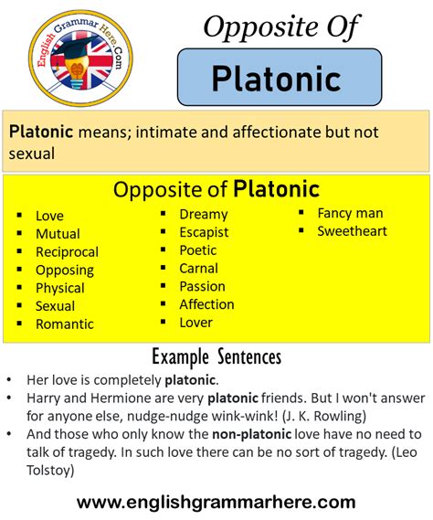 platonic definition antonym